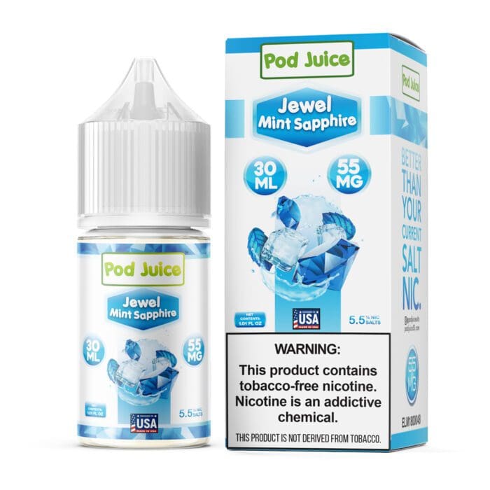 Jewel Mint Sapphire by Pod Juice Salt - 30mL - Image 1